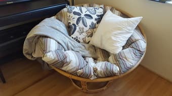 Papasan / comfy chair - $60 3