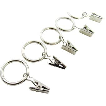 Packs of 8 curtain rings (1", chrome) - $4 each 1