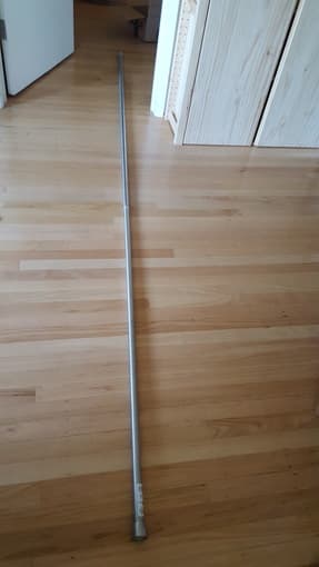 room divider / shower or curtain rod / 72-118" tension rod - $25 2
