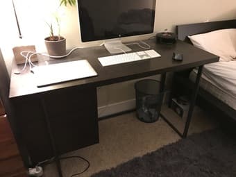 West Elm Flat-Bar storage desk $150 2