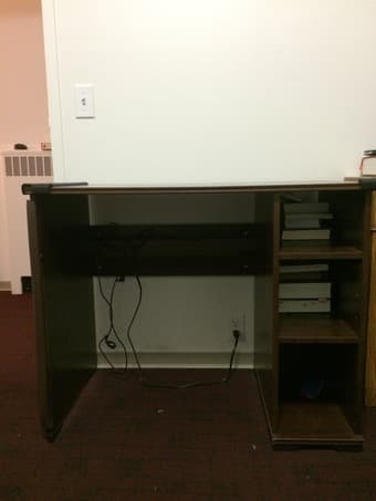 Study desk + ergonomic swivel chair $100 1