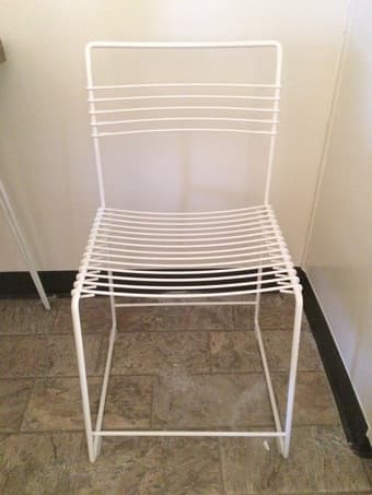 Retro White Dining Chairs 2