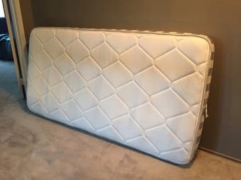 2 Twin Matressess like New: $20 + Bed Foundation: $10 1