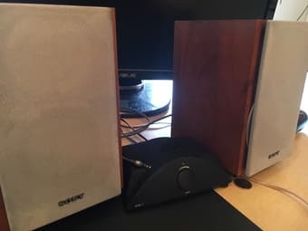 $40 Stereo Sony Speakers + Amp + Aux Cable 1