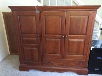 MOVING-MUST GO!!!-Nice entertainment center/cabinet-$25 1