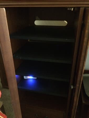 MOVING-MUST GO!!!-Nice entertainment center/cabinet-$25 2