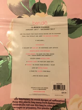 2017 Ban.do monthly agenda 3