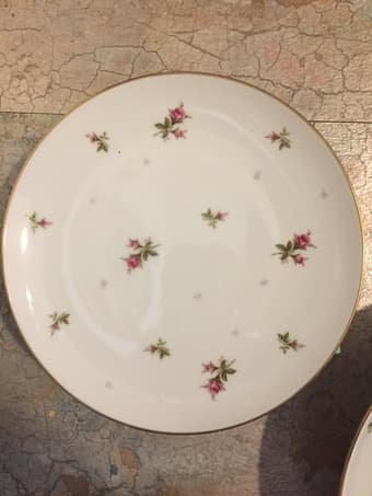 Dinner plate, dessert plate, and bowl set, china, Sango Chintz $20 2