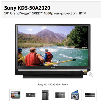 50" Sony SXRD HD1080 tv 1