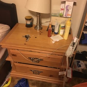 Desk, office chair, two small drawers, bookcase ... all for $50 3