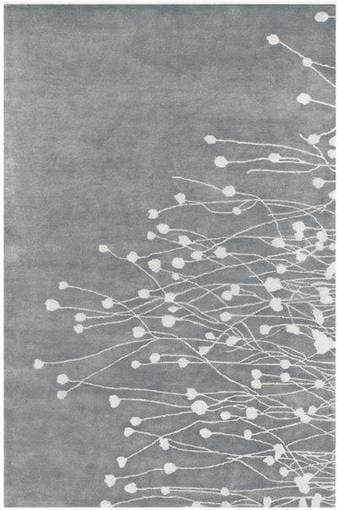 Blue/grey hand-tufted wool area rug - $100 1