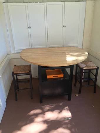 Crate and Barrel High Dining Table + Barstools - $200 2