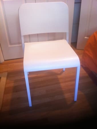 white strong and comfy design chair $15 1