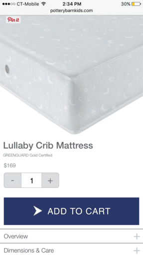 Pottery barn kids crib mattress 1