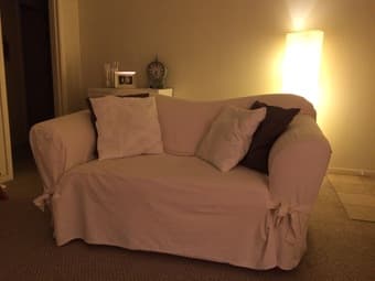 Sofas, white, 2&3 seats, $90both 3