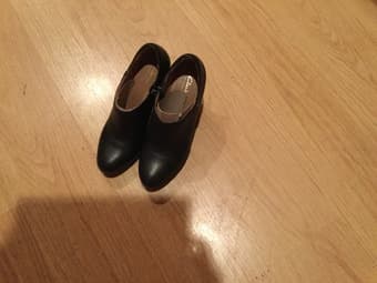 Clarks black leather ankle boots 1