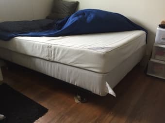 Moving out sale-01: Memory foam bed + box 1
