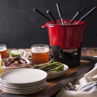 Cast Iron Fondue Set Crate & Barrel 2