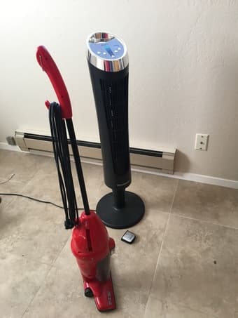 For Sale: Fan (with remote), Vacuum cleaner, Acer monitor+keyboard 1
