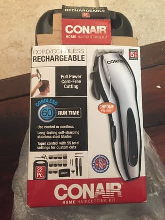 Conair cord/cordless rechargeable home haircutting kit 1
