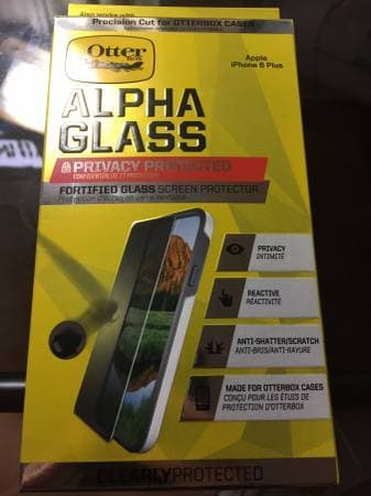 Iphone 6 plus alpha glass otter box screen protector 1