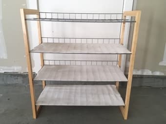 Bed Bath & Beyond 4-shelf wooden/metal shoe rack 1