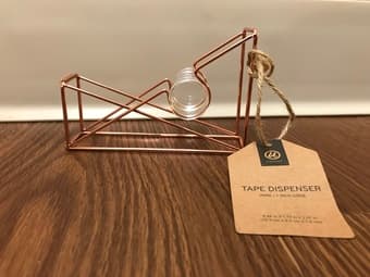 Rose Gold- Tape dispenser and letter sorter (NEW) 2