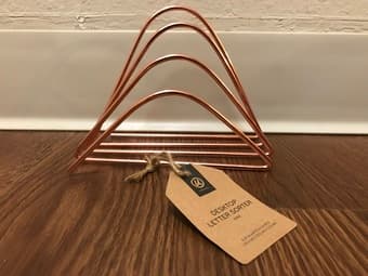 Rose Gold- Tape dispenser and letter sorter (NEW) 3