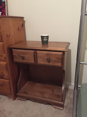 Wooden Desk and Night Stand - $10/each Obo 1