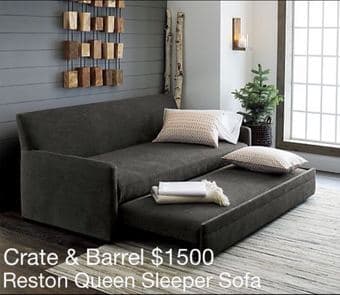 Reston Queen Sleeper Sofa from Crate & Barrel 3