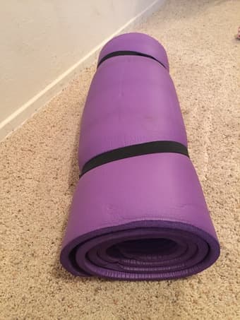 Sofa $40, Yoga mate $10, desk $10, book shelf $10 2