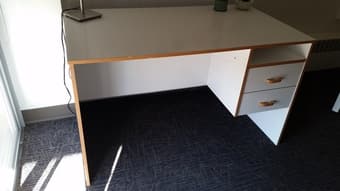 Desk for Sale! Big, White, Sturdy 2