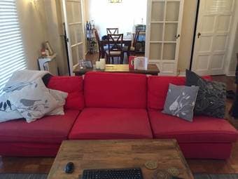 Ikea Kivik sofa + throw pillows (Free!) 2