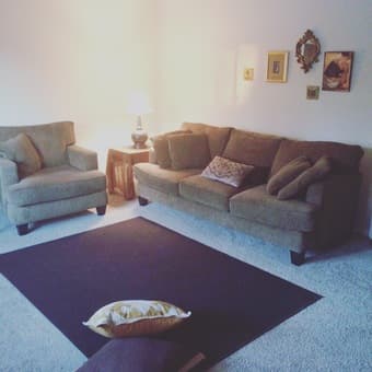 Comfortable Olive Green Sofa Set (LIKE NEW!) 1