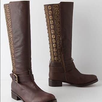 Brand new beaded leather Anthropologie boots 1