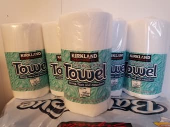 Mop, Paper Towels, and Dry Swiffer 2