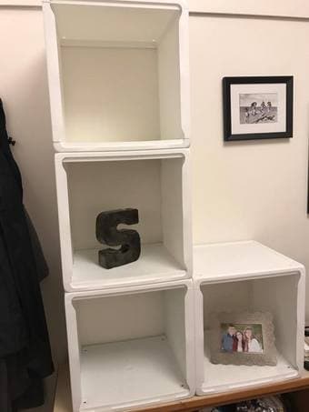 Stackable White Cube Organizer/Shelves 2