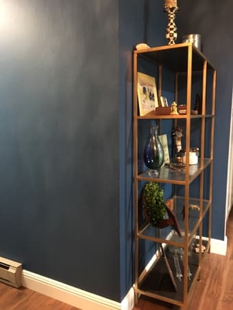 IKEA gold painted bookshelf (Vittsjo) 3