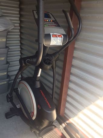 Couch, tables, queen bedset, elliptical machine etc. 3