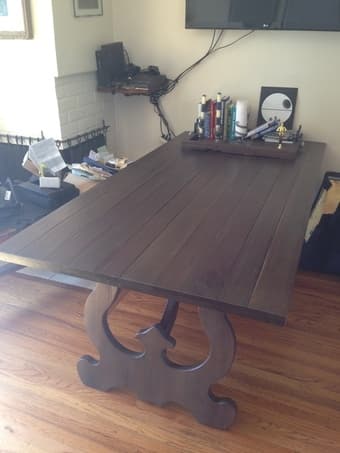 Rustic Wood Dining Table - Rectangular - Great Design / Farm Table 1