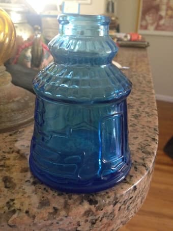 Vintage Blue Glass Bottle Collection - Set of 3 2