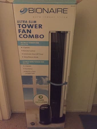 Bionaire Tower Fan & Mini Tower Fan Combo - $60 (palo alto) 1