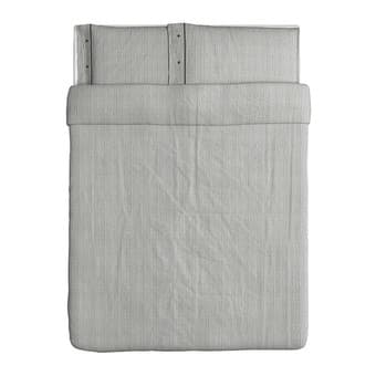 Full/Queen Grey Striped Bedding Set 3