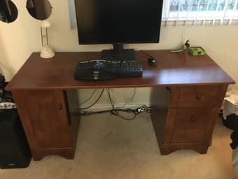 Unique and Classy Wood Desk $25 OBO 1