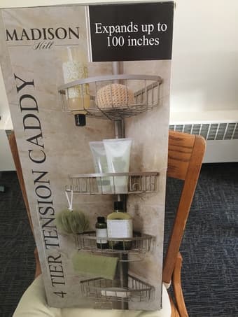 NEW 4-Tier Tub and Shower Tension Pole - $15 1
