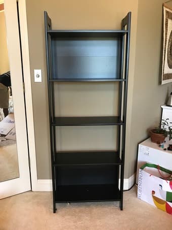 IKEA LAIVA bookshelf: black, 5-shelf & open frame 1