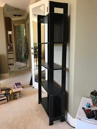 IKEA LAIVA bookshelf: black, 5-shelf & open frame 2
