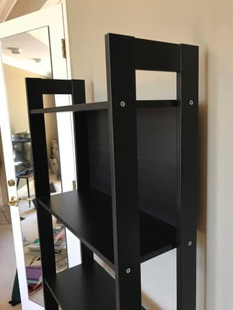 IKEA LAIVA bookshelf: black, 5-shelf & open frame 3