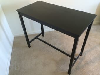 Kitchen Bar Pub Table - wooden - black - very good condition 2