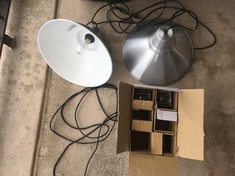 Pendant lamp aluminum, IKEA x 3 - $10 (pick up on campus) 1